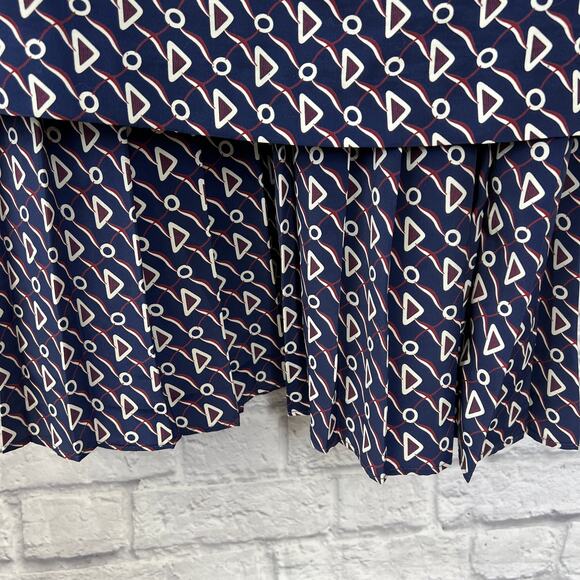 Vintage Liz Roberts Drop Waist Dress Modesty Inset 2 Piece Navy Blue Size 16/XL - Picture 7 of 8